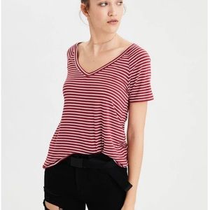 American Eagle Soft & Sexy red striped tshirt